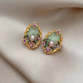 Monet's Garden Pearl Earrings