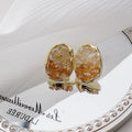 Champagne color earrings