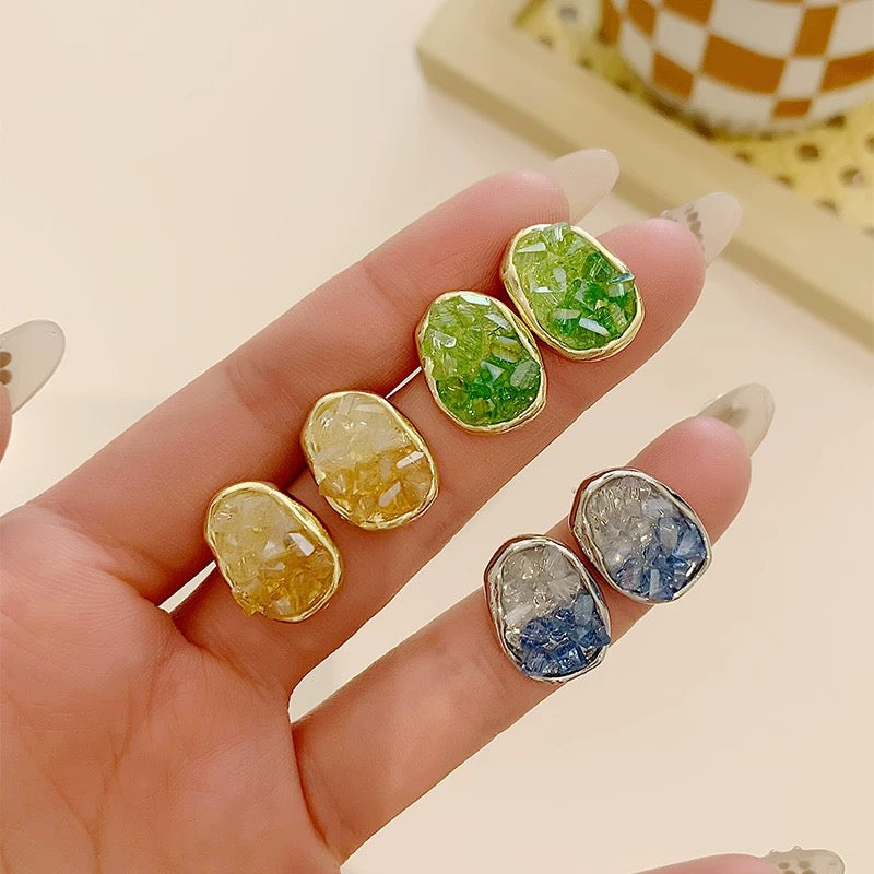 Blue faded color earring