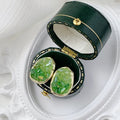 Green jewelry earrings