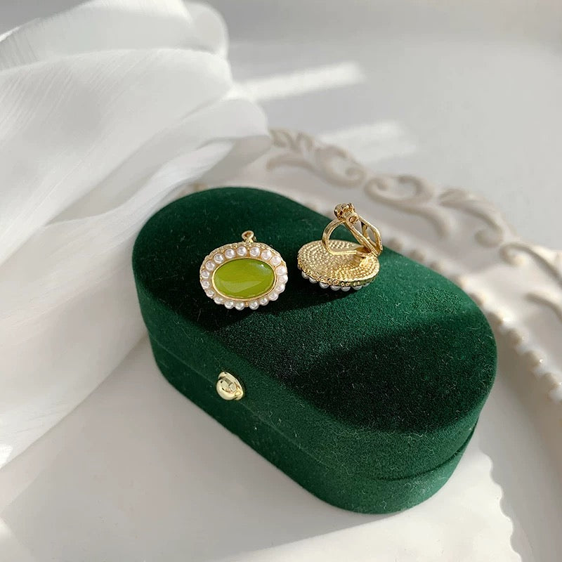 Vintage green earrings